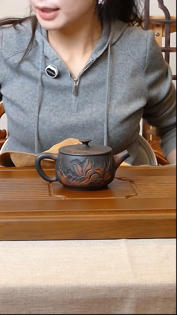 03浮雕壶/玖陶纯手工制作