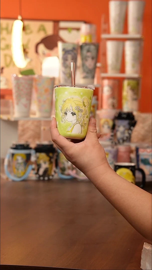 (玉泥）景德镇手工手绘万花文创陶瓷杯