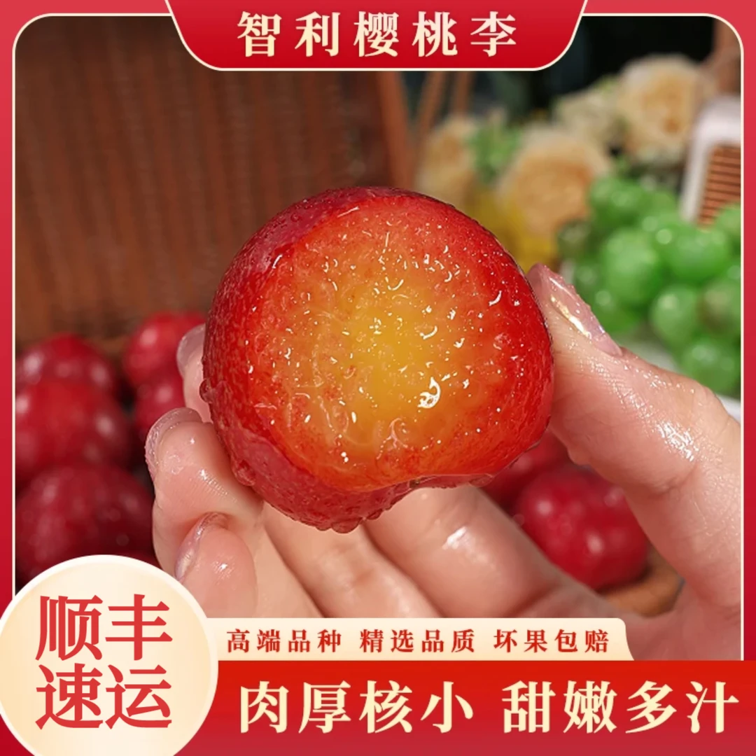 【顺丰包邮】智利樱桃李新鲜进口3J大果当季李子甜嫩多汁精选2斤起
