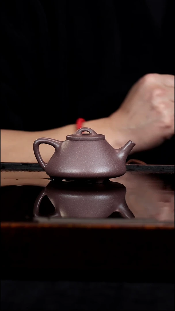茶壶紫砂精工半手工明清风格紫泥子冶石瓢