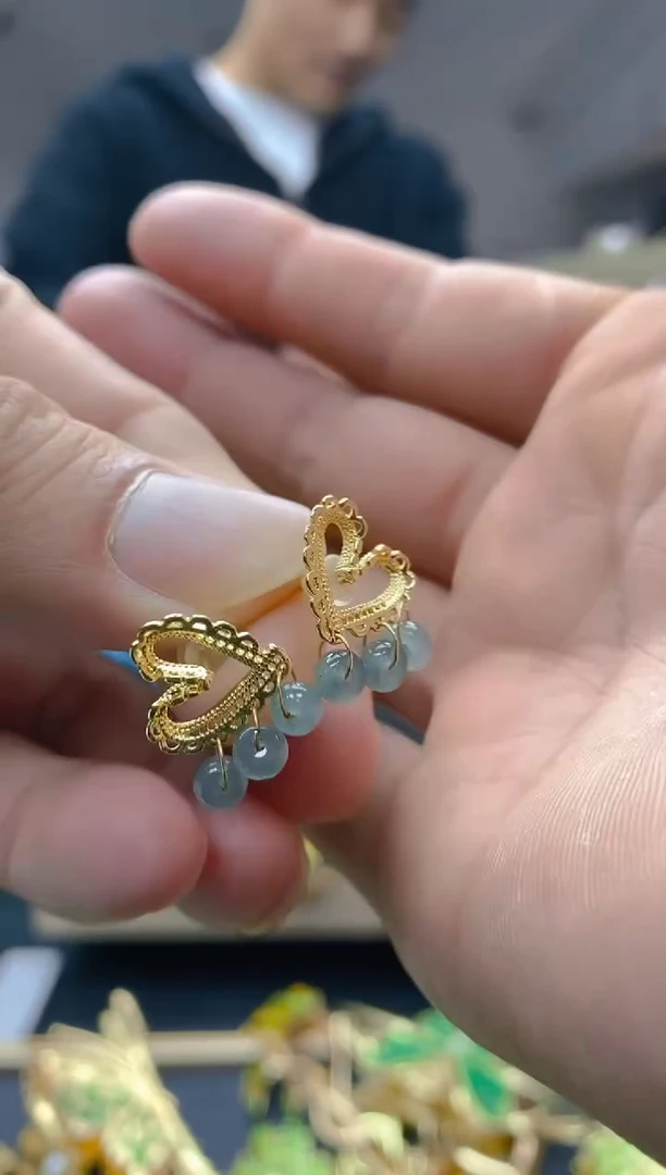 【闪购商品】翡翠耳饰合金175翡翠耳钉