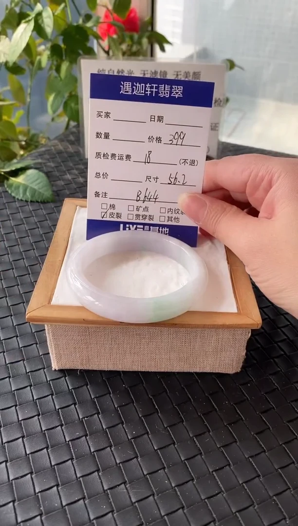 未镶嵌手镯翡翠56.5圈口 B644编码