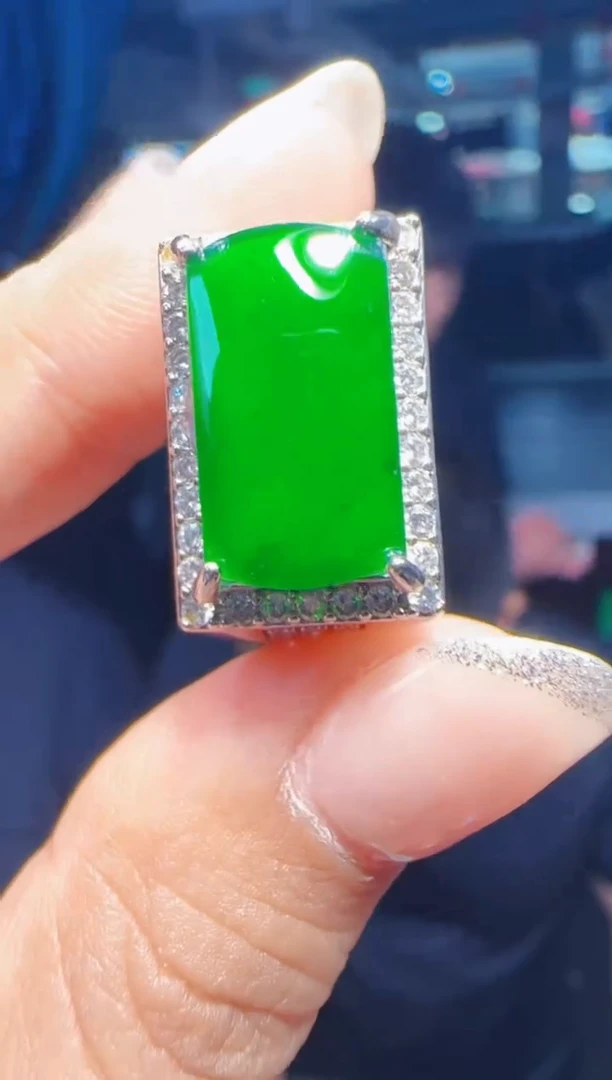 未镶嵌定制翡翠翡翠戒指18