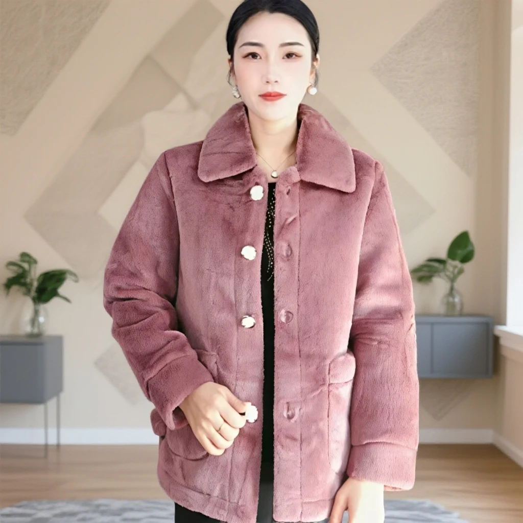 11846-新款冬气质中老年短款妈妈小个子洋气外套[五楼东]