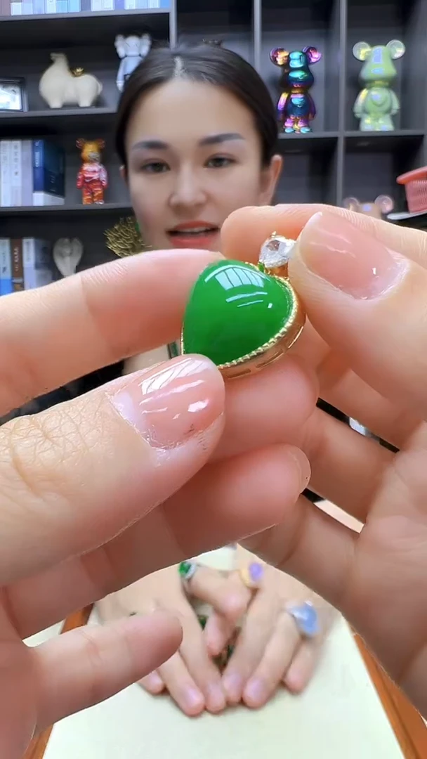 翡翠14K金镶嵌颈饰丹丹diy劲饰