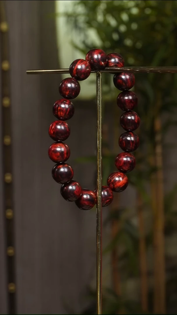 降真香手串/手链海南红降1.2cm黑金