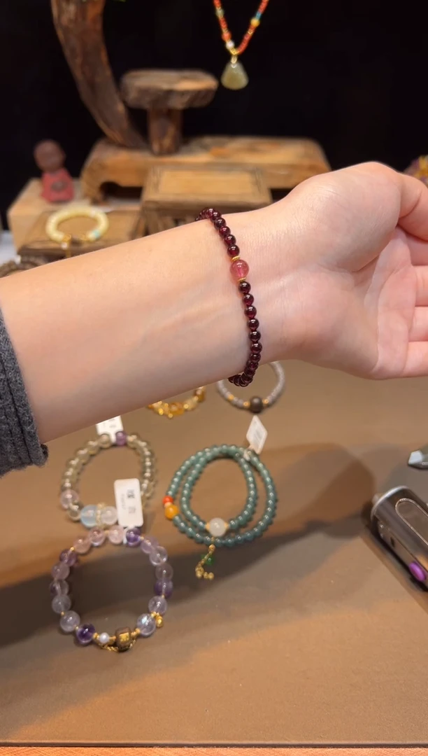 未镶嵌手链石榴石手饰@@D2031