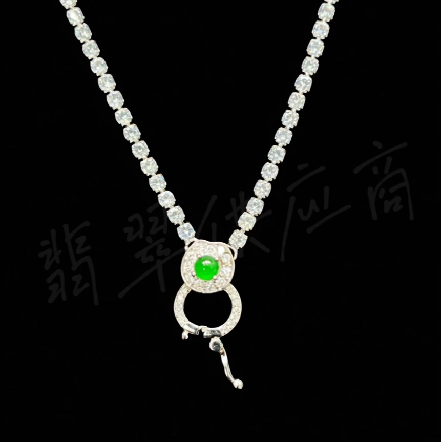 天然A货翡翠百搭大气万能链（60CM）