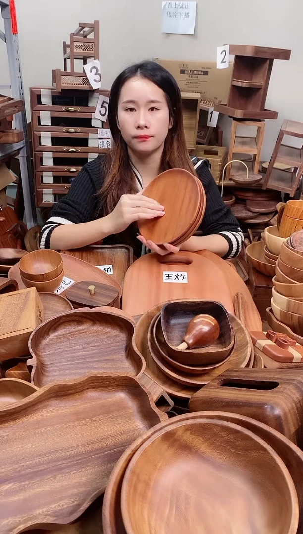 木  乌檀木圆盘20*2cm    整木