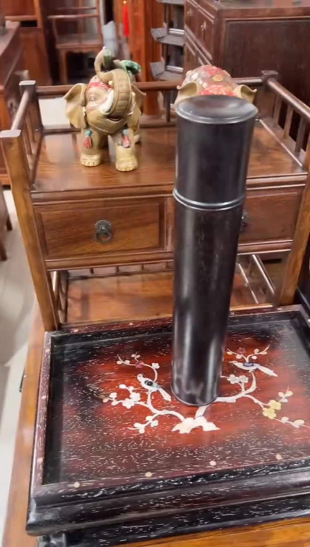 紫檀木素面大香筒