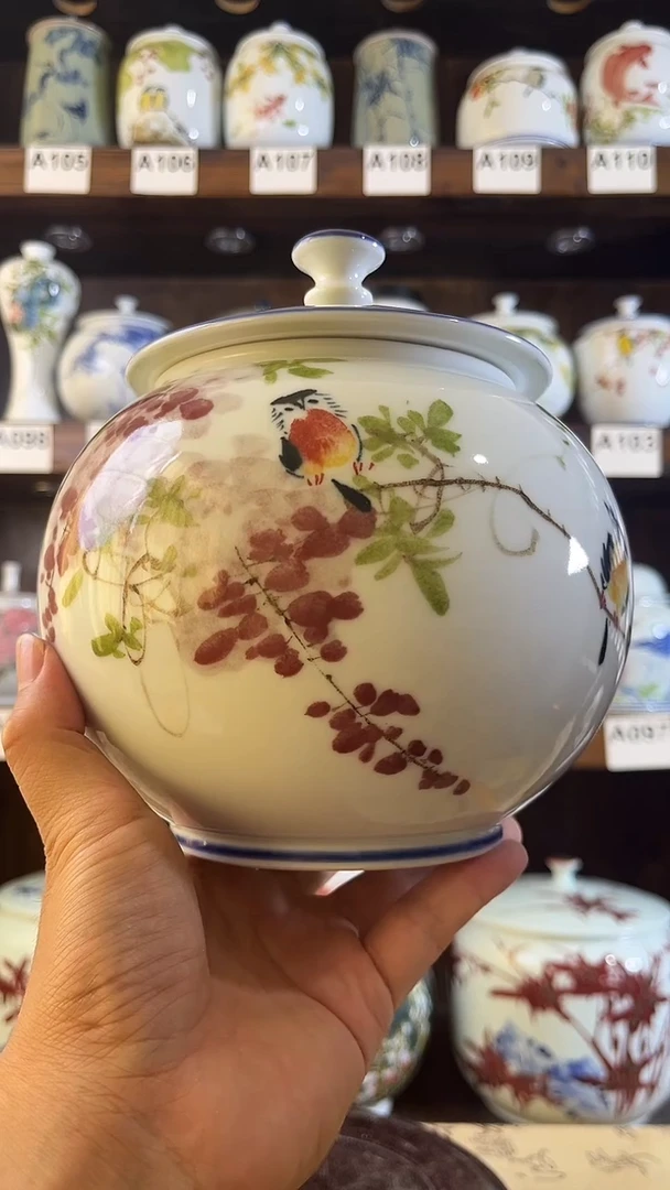 迎君陶瓷纯手工手绘     5