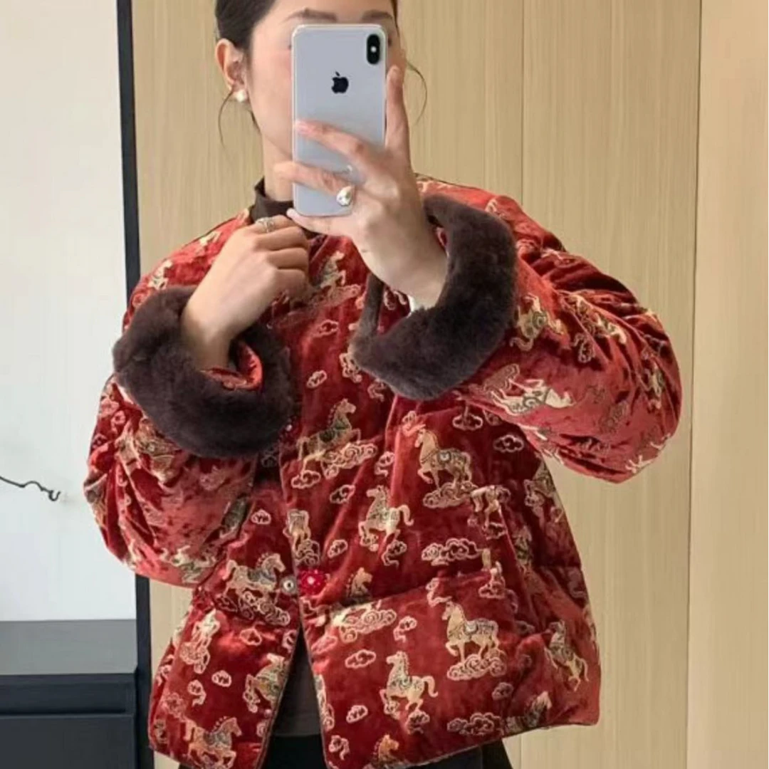 【棉服】马到成功--新中式加棉设计师高定轻奢宽松休闲复古国潮百搭