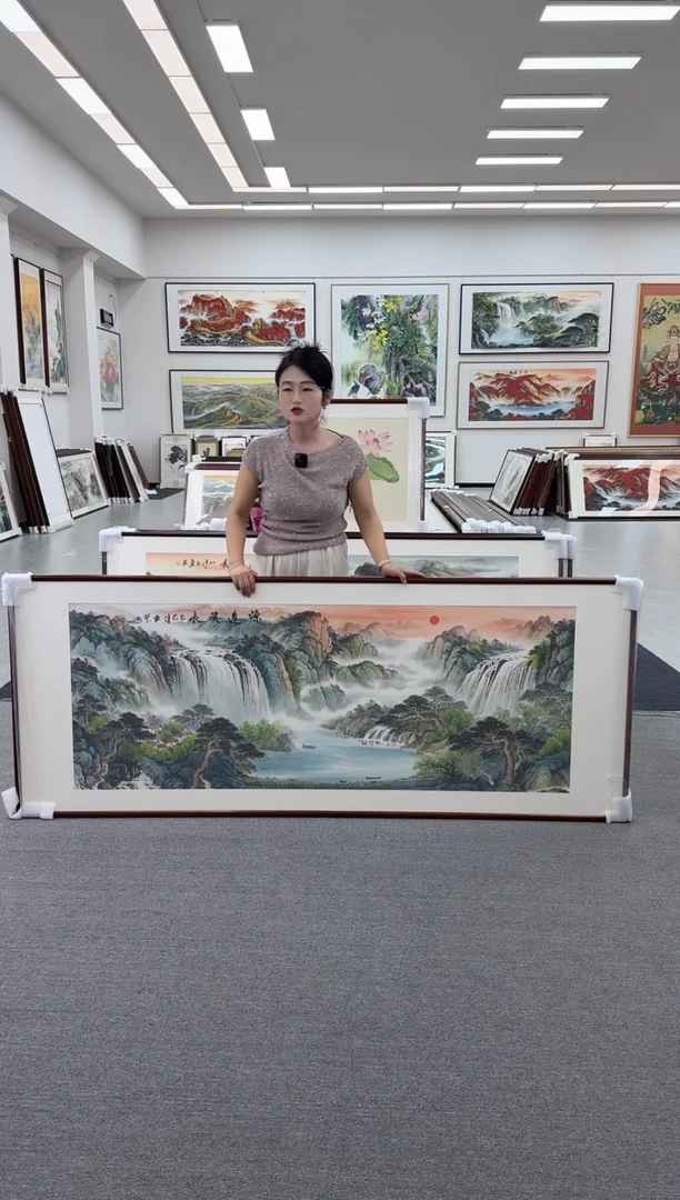 国画手绘 源远流长 219*88