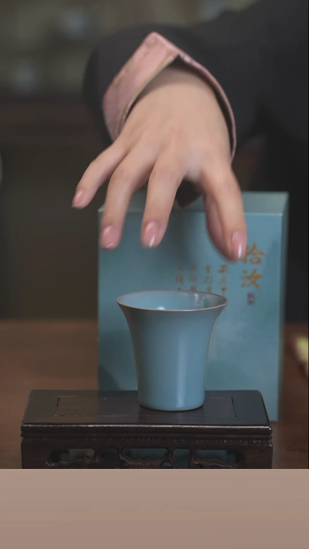 【闪购商品】清凉寺原产地仿古釉手工汝瓷闻香杯