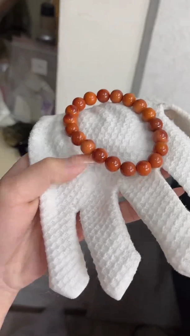 【闪购商品】菩提根/象牙果手串缅红玉9手串V63