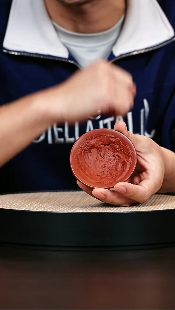 茶壶紫砂原矿紫砂主人杯大红袍斗笠杯30cc