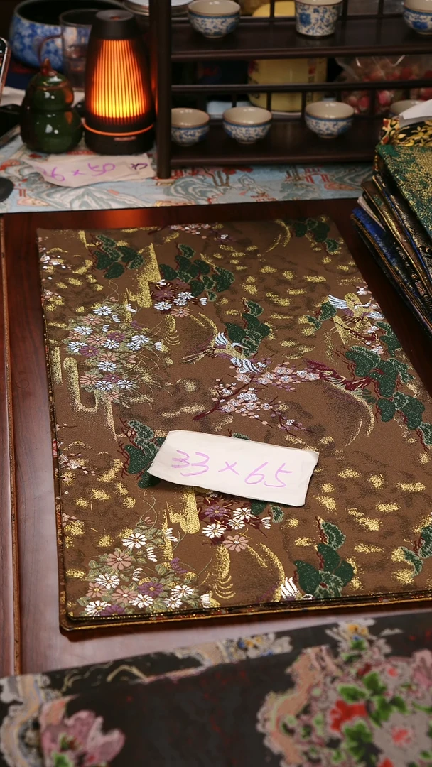 【西阵织世外桃源双面】中国风干泡织锦茶席33*65