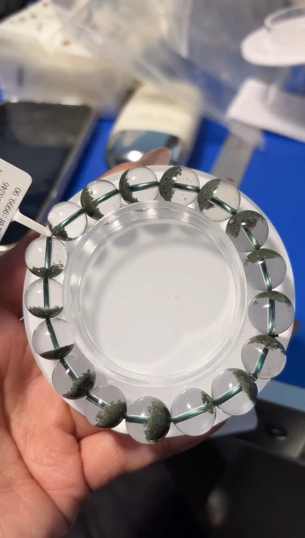 【闪购商品】水晶手串未镶嵌XC1857绿幽灵聚宝盆11+