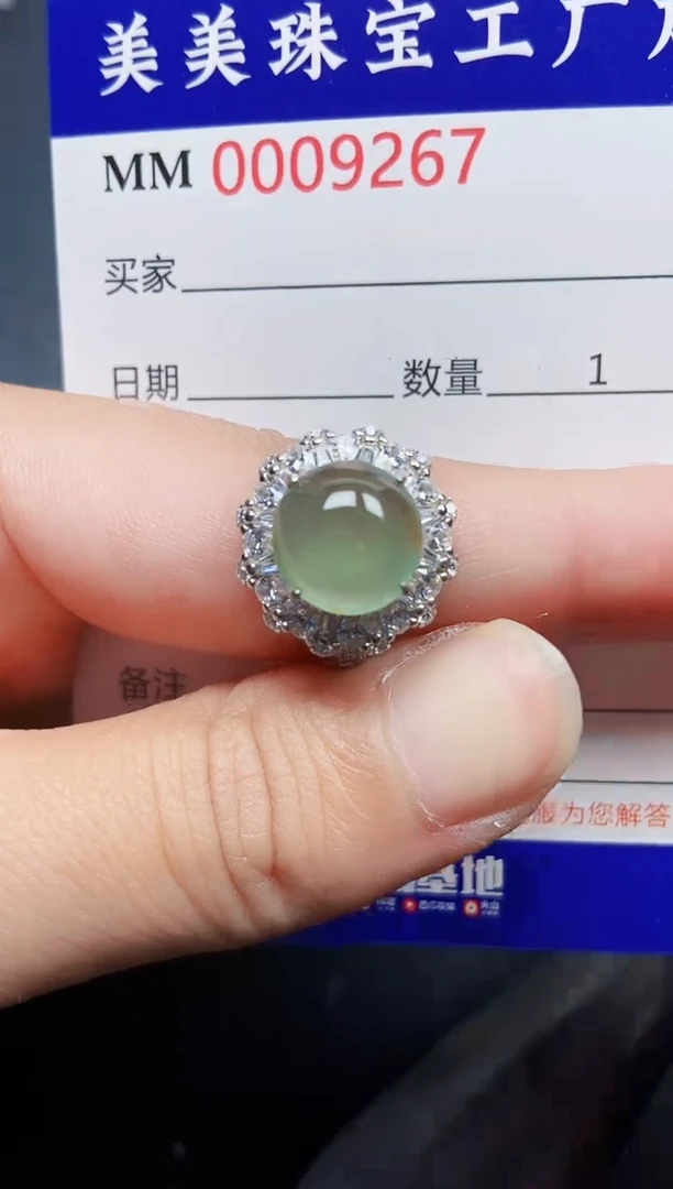 翡翠银S925镶嵌颈饰9267