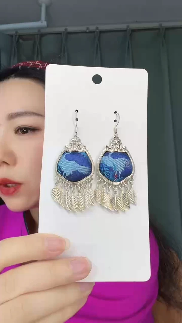 纯铜锆石合金耳环