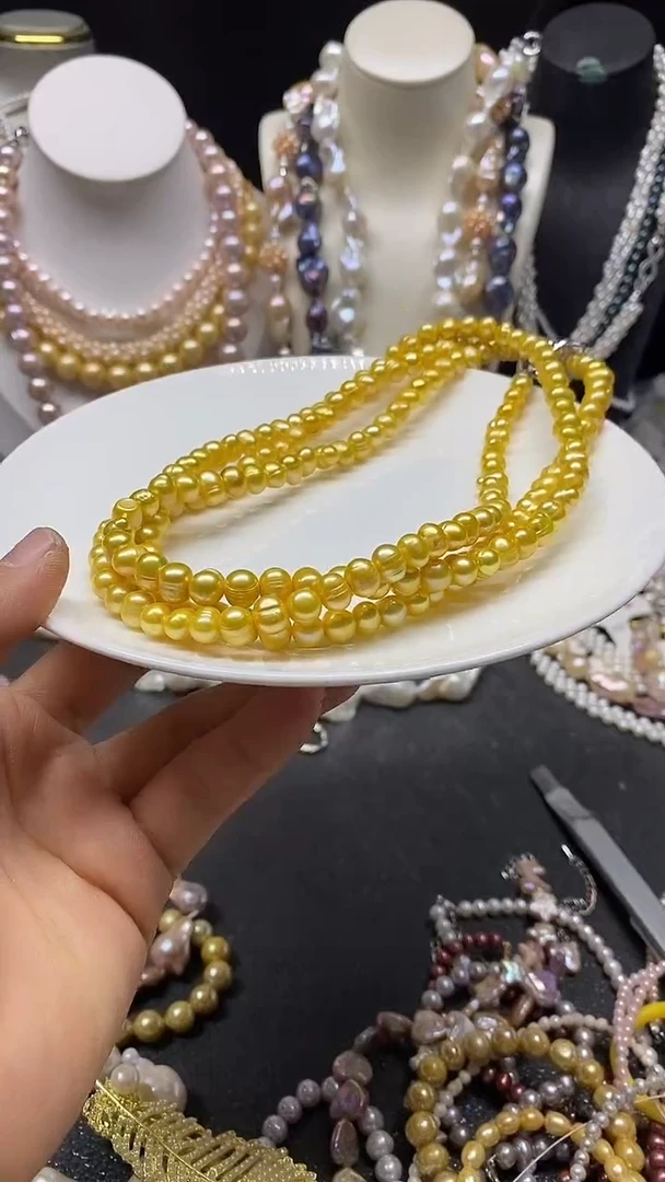 颈饰未镶嵌淡水珍珠多人