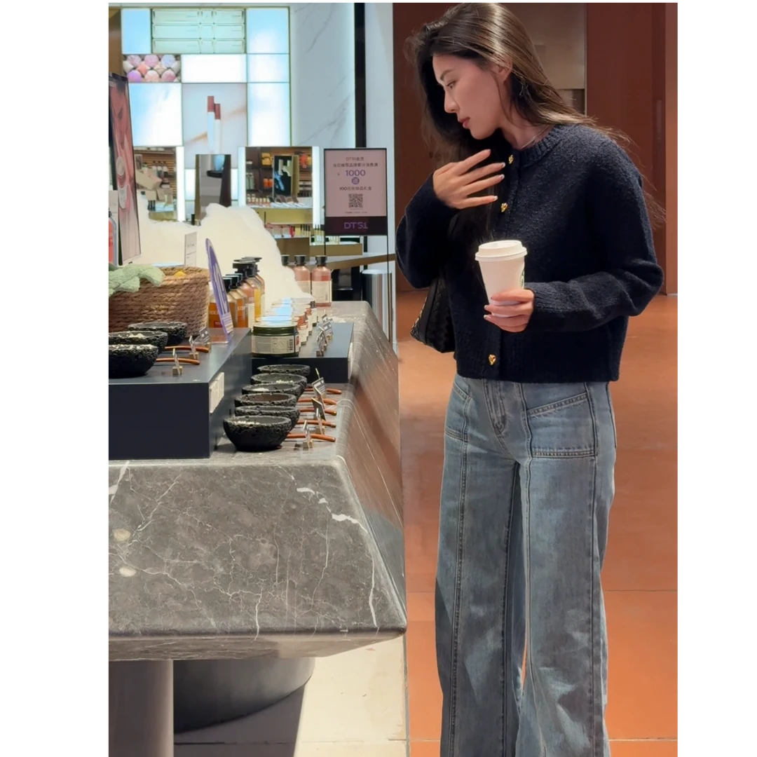 休闲浅色牛仔裤女