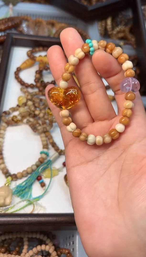 手串龙脊菩提龙脊卡8mm屁桃【高配版】设计款单圈【可现场选】