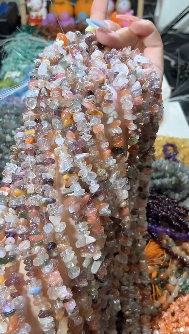 水晶珠宝半成品未镶嵌彩发晶