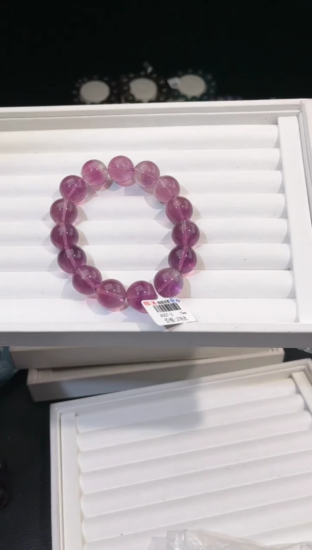 【闪购商品】萤石手链未镶嵌多样性发一紫萤石16mm