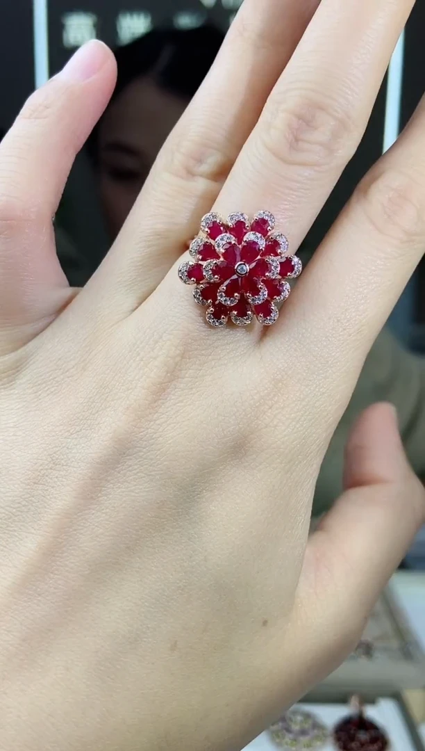 【闪购商品】红宝石手饰银S925镶嵌手饰