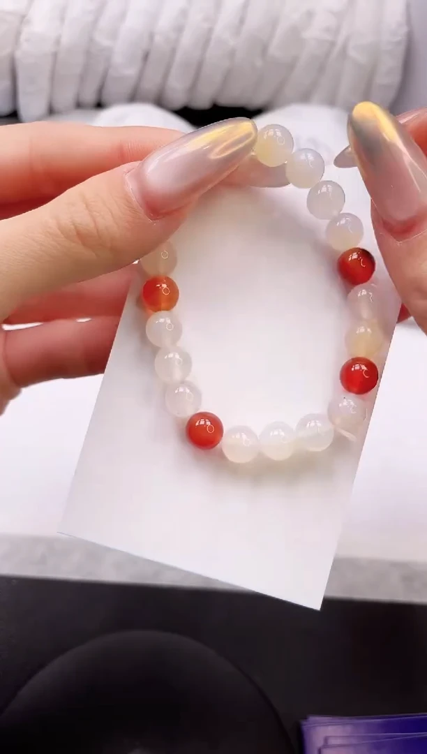 【闪购商品】石英质玉手镯未镶嵌多色八宝手串随机