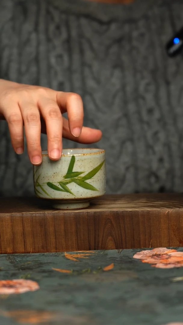 杯釉下彩手工手绘同款陶器