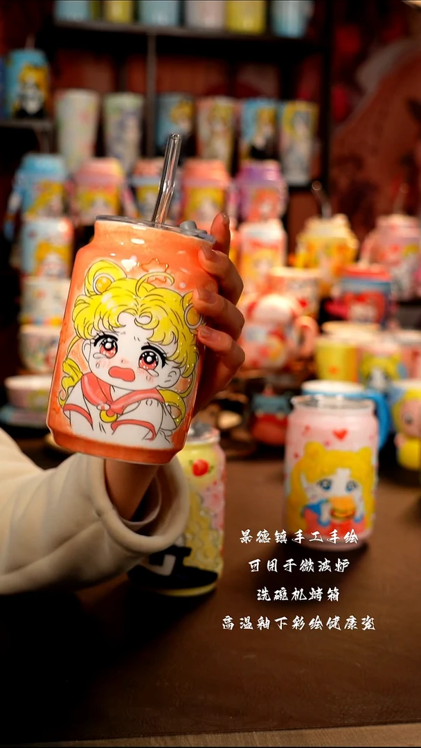 景德镇手工手绘陶瓷杯杯