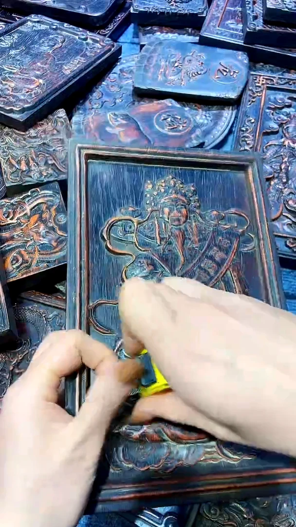 木紫檀雕刻一物一拍