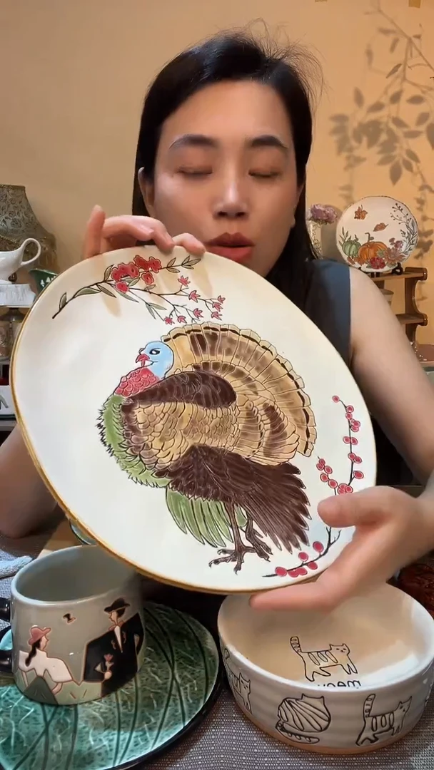 瓷片11英寸盘 微瑕介意勿拍