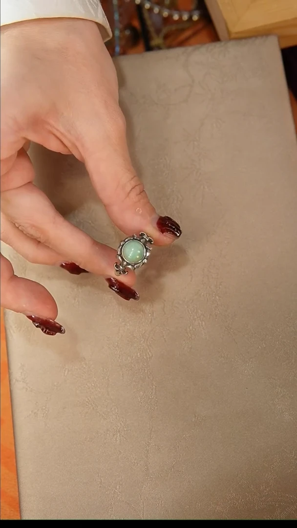 【闪购商品】绿松石戒指银S925镶嵌戒指