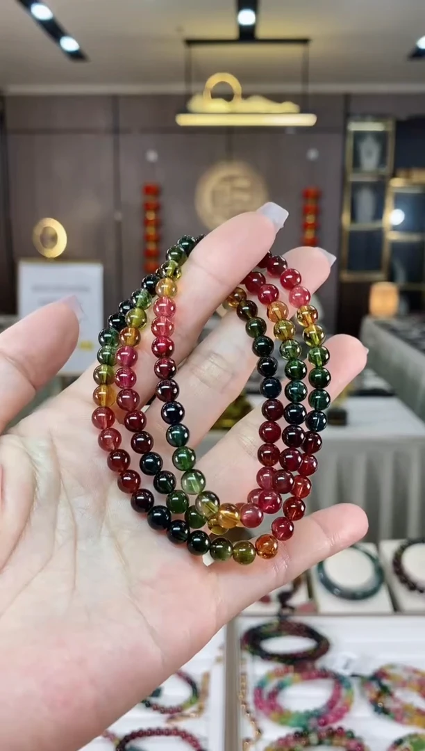 【闪购商品】碧玺三圈手串未镶嵌（多样性发一条）hon