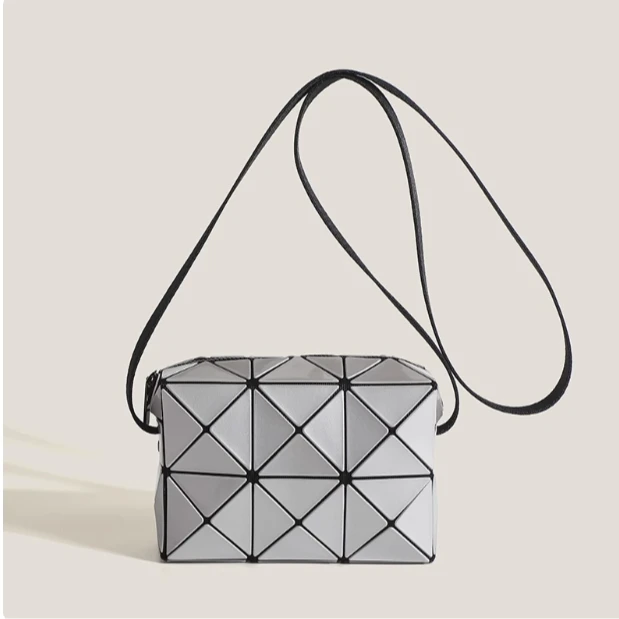 三宅包包小方盒新款几何菱格迷你手提手机包单肩丘比特小包包时尚