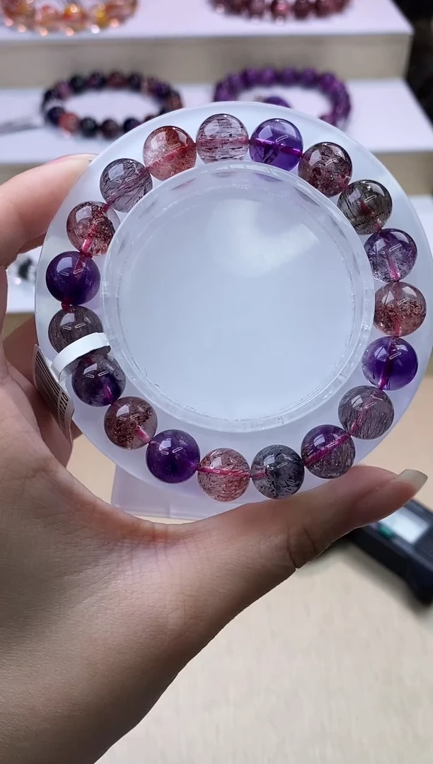 【闪购商品】水晶手链未镶嵌黑加仑超七单圈10m+