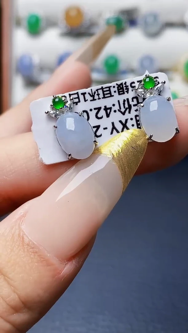 银S925镶嵌戒指翡翠3416