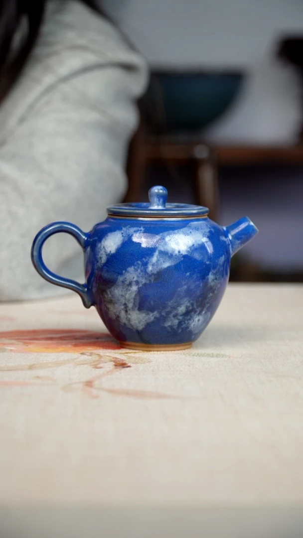 壶瓷钧瓷茶器摆件