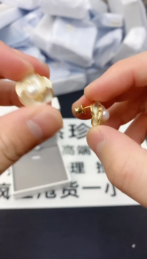 未镶嵌耳饰淡水珍珠ED1083