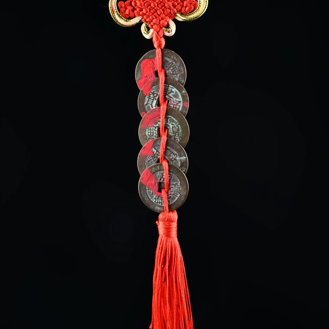 武当山上山49天正能量黄铜纯手工五帝钱文创品工艺品