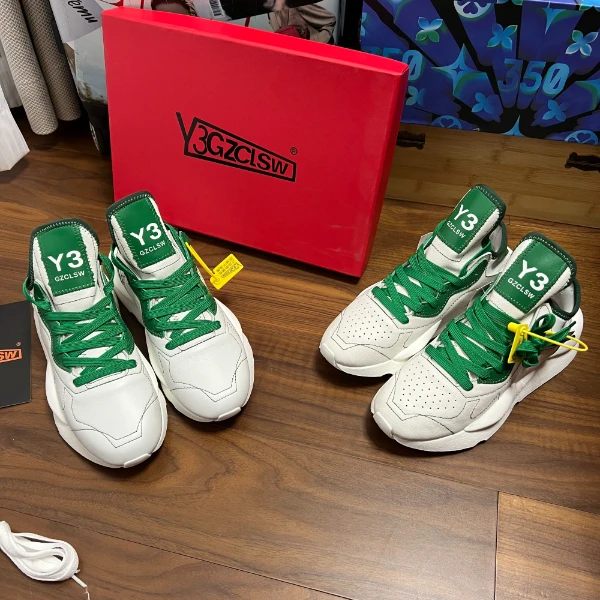 Y3GZCLSW官方正品白武士老爹鞋白绿四季百搭厚底休闲鞋真皮时尚款