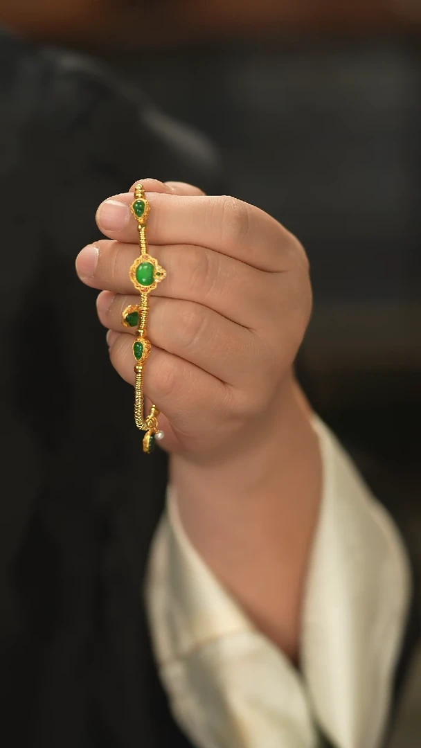 【闪购商品】翡翠手链银S925镶嵌新款