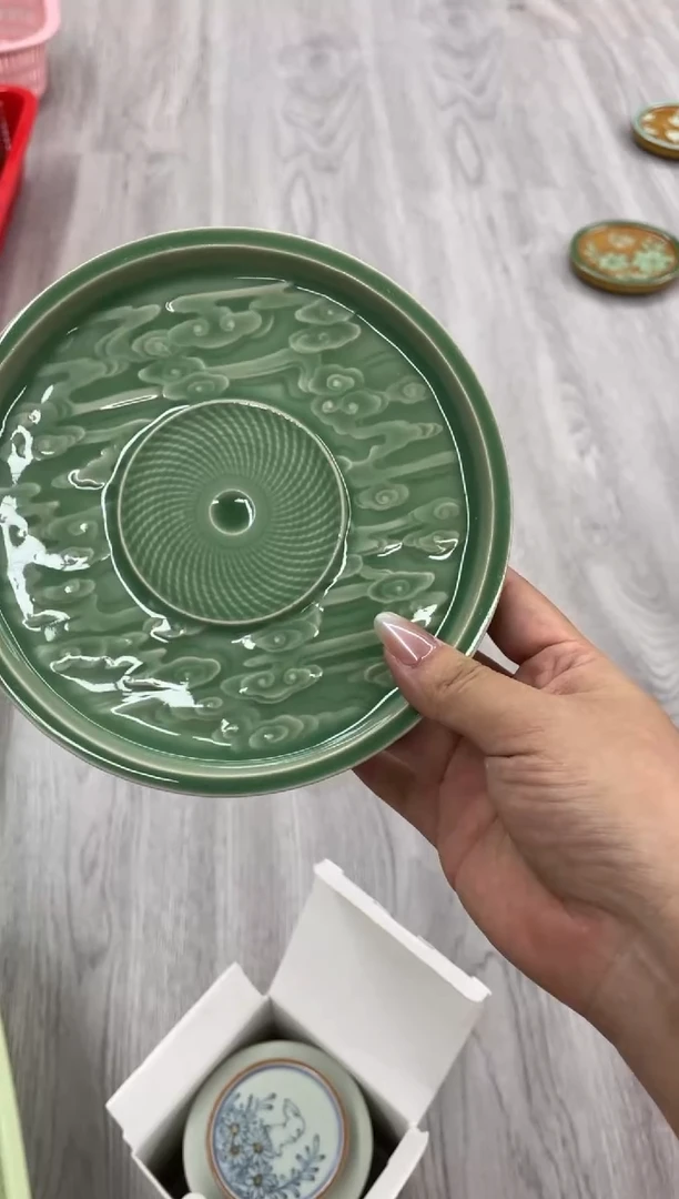 纯手工 特价福利 微瑕 慧仙青瓷
