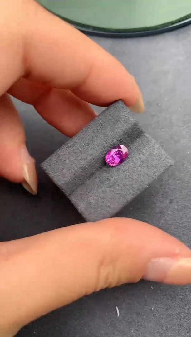 【闪购商品】彩色蓝宝石裸石未镶嵌1ct无烧紫蓝宝