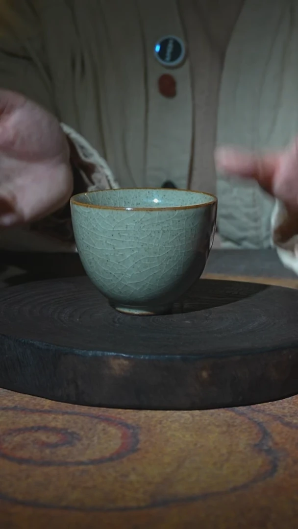 草木灰鸡心杯