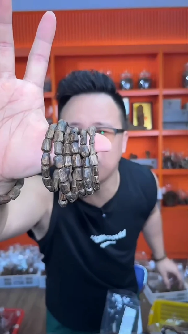 沉香手串45号沉水芽庄绿伽罗10g多样性发一