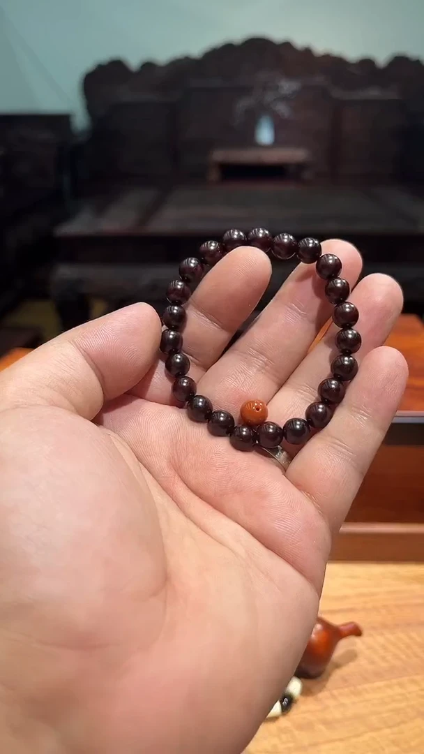檀香紫檀（小叶紫檀）手串/手链diy单圈0.8手串